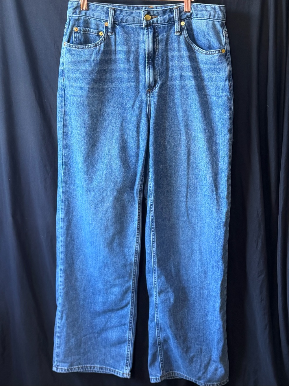 Oat New York Straight-Leg Denim Jeans in Blue